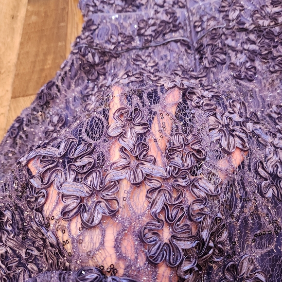 Tadashi Shoji Sho Sequin Floral Fit & Flare Dress with Cutout - Picture 11 of 12